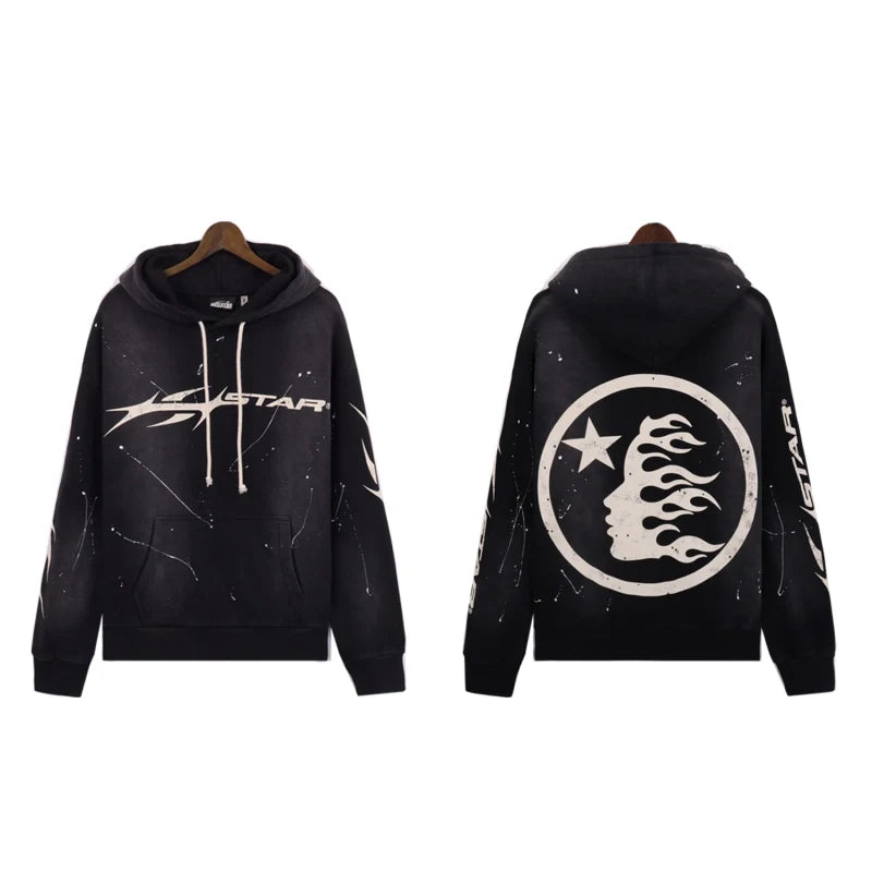 Hellstar Paint Hoodie Black