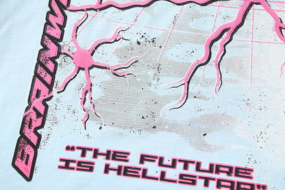Hellstar Neuron Tour T-Shirt Light Blue Graphic