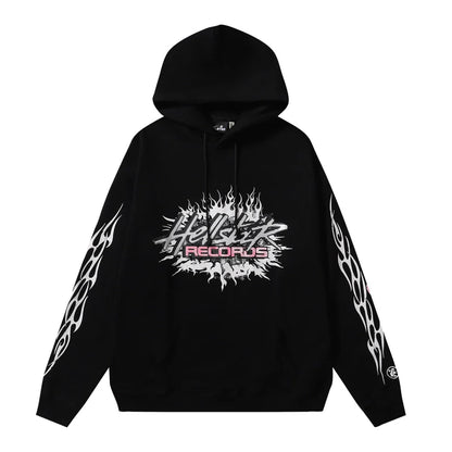 Hellstar Sports Flame Hoodie Black